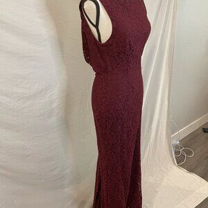 Maroon Lace Gown